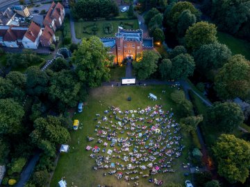 outdoor cinema event at stately home