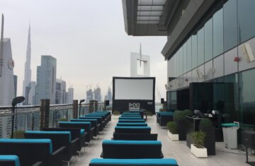 rooftop cinema screen in dubai